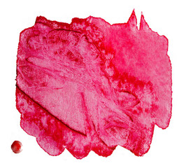 red blot of watercolor