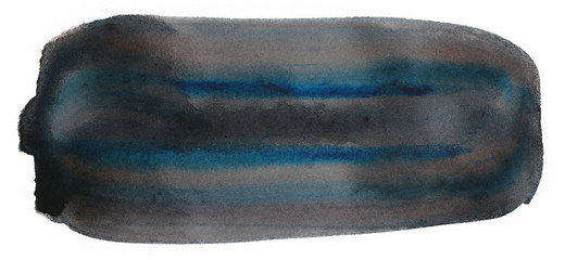 black and blue blot of watercolor