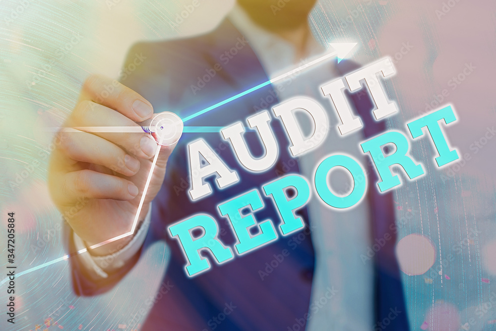 Poster conceptual hand writing showing audit report. concept meaning an appraisal of complete financial sta