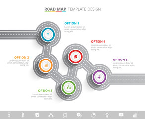 Roadmap infographic template