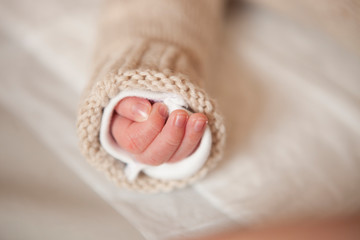 newborn hand closeup