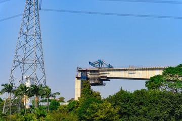 concrete highway under construction in a day time