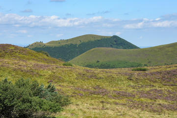 Naklejka premium Mountains near Puy De Dome in the region of Massif Central
