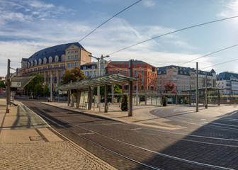 Blick über den Postplatz in Plauen