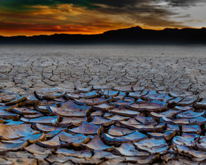 dry cracked earth