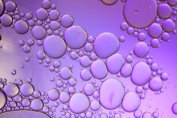 Colorful artistic of oil drop floating on the water. Abstract bubble background.