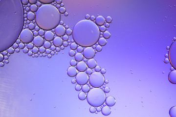 Colorful artistic of oil drop floating on the water. Abstract bubble background.