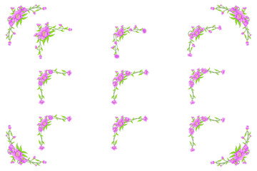 FLoral Vintage Hand Drawn Wedding Vector Ornaments Frames