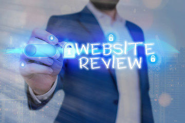 Word writing text Website Review. Business photo showcasing Reviews that can be posted about...