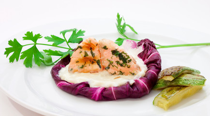 Roasted salmon