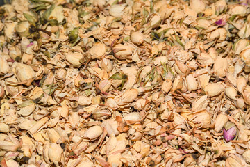 Spices and teas in the Egyptian market in Istanbul. Spices stall in the Spice Market, Istanbul