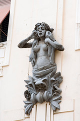 Obraz premium Detail on a facade of Split, port city on the Dalmatian coast, on the Adriatic Sea, Croatia, Europe.