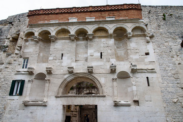 Obraz premium Facade in Split, port city on the Dalmatian coast, on the Adriatic Sea, Croatia, Europe.