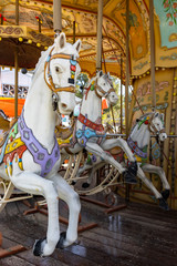 Fototapeta na wymiar Horses in a Carousel