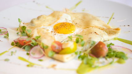 Egg crepes at Brennan's. New Orleans, Louisiana