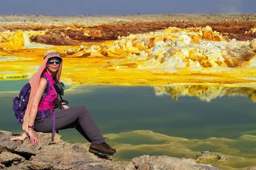 Woman in Danakil depression ethopia