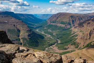 Travel to the Putorana plateau in Siberia in Russia in the summer