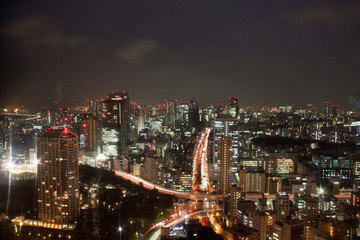 Fototapeta na wymiar Tokyo night view of the city