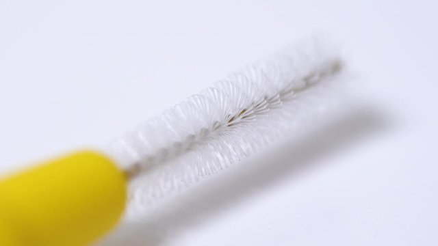 Macro detail of an interdental brush