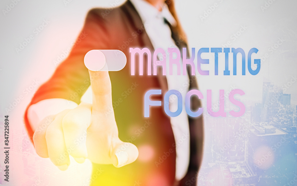 Poster writing note showing marketing focus. business concept for understanding your customers and thier ne