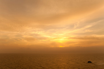 sunset over the sea