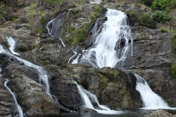 Khlong Nam Lai waterfall in Klong Lan national park at Kamphaeng Phet, Thailand	