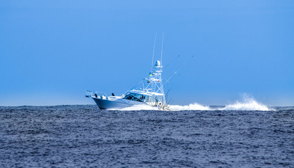 motor yacht on the sea