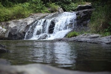Khlong Nam Lai waterfall in Klong Lan national park at Kamphaeng Phet, Thailand	