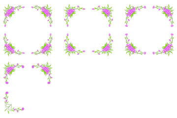 FLoral Vintage Hand Drawn Wedding Vector Ornaments Frames