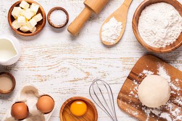 Bakery products -flour, dough, yeast, salt.