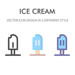ice cream icon pack isolated on white background. for your web site design, logo, app, UI. Vector graphics illustration and editable stroke. EPS 10.