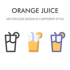 orange  juice icon pack isolated on white background. for your web site design, logo, app, UI. Vector graphics illustration and editable stroke. EPS 10.