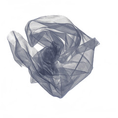 Obraz premium crumpled veil isolated on white