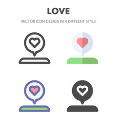 love icon. for your web site design, logo, app, UI. Vector graphics illustration and editable stroke. EPS 10.