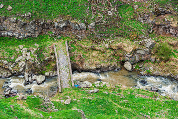 Ancient bridge in the Lori canyon, Armenia