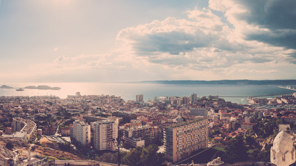 Fototapeta premium View of Marseille from Bonne-Mère cathedral