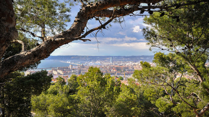 View of Marseille from Bonne-Mère cathedral