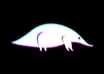 Creative design of funny anteater icon