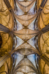 Interior de la Iglesia Catedral Basílica de la Santa Cruz y Santa Eulalia de Barcelona (Cataluña,...