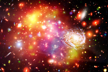 Beautiful universe. Galaxies and stars. The elements of this image furnished by NASA.