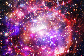 Obraz premium Colorful starry outer space background. The elements of this image furnished by NASA.
