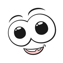 Design of happy expression illustration