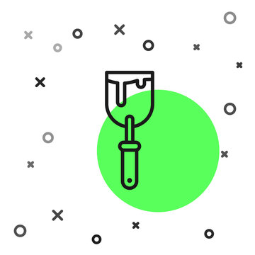 black trowel with green circle clip art preview