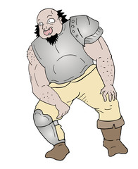 Design of warrior man with armor