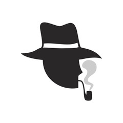 Design of man smoking illustration