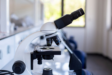 4-lens microscope in a laboratory