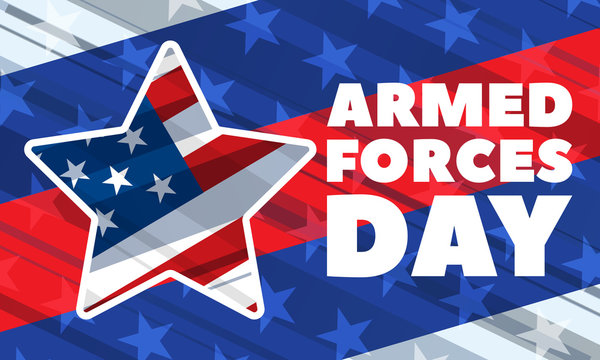 Armed Forces Day. Poster, Template, Card, Banner, Background Design. 