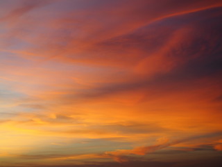 Fototapeta premium Clouds in the evening sun.
