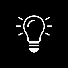 Light bulb and idea concept icon