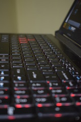Keyboard backlight close up 